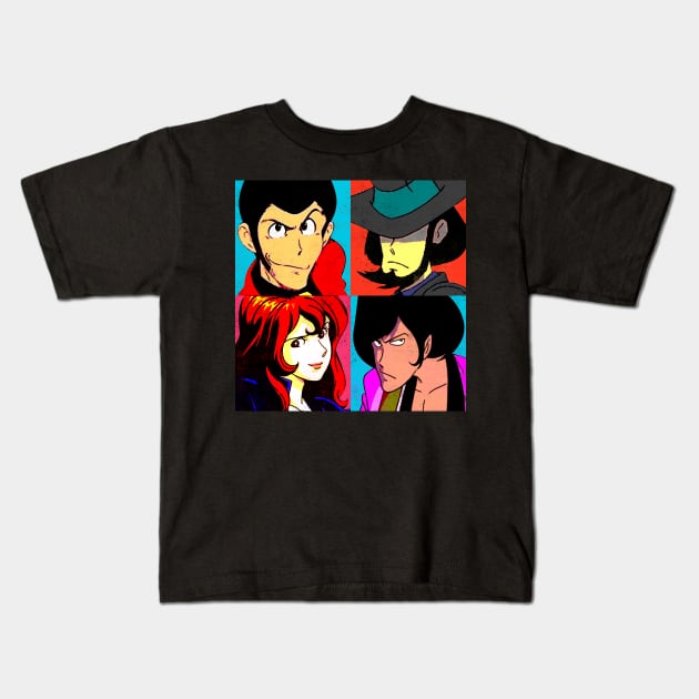 Lupin the warhol Kids T-Shirt by ursulalopez